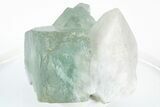 Green, Cubic Fluorite Crystals on Quartz - Inner Mongolia #216763-1